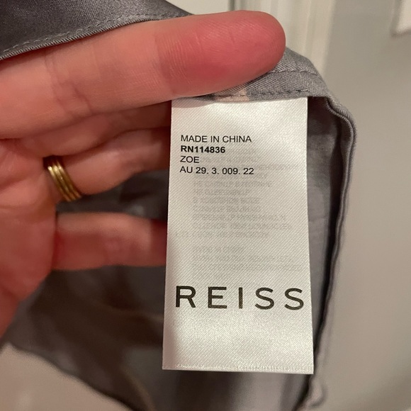 Reiss Zoe Dress (Gray/Orange) *NWT* Womens Sz 8US/12UK - Picture 7 of 8
